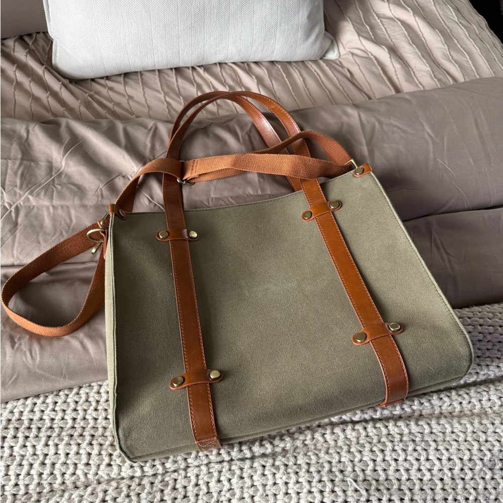 Olive Green Messenger Bag - Picture 6 of 6